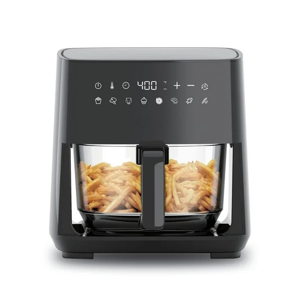 Air Fryer 5L Digital - หม้อทอดไร้น้ำมันดิจิตอลอเนกประสงค์ 5 ลิตร พร้อมโถแก้ว มองเห็นอาหารได้ ปรับอุณหภูมิได้