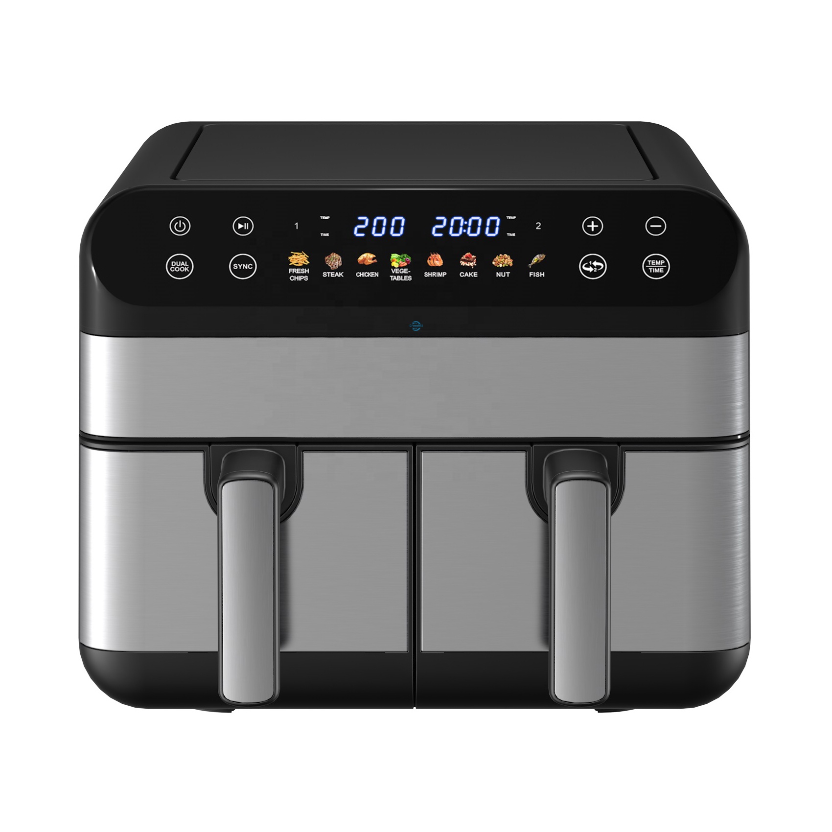 Air Fryer 5L Digital - หม้อทอดไร้น้ำมันไฟฟ้าอัจฉริยะ ขนาด 5 ลิตร 2 ใบ