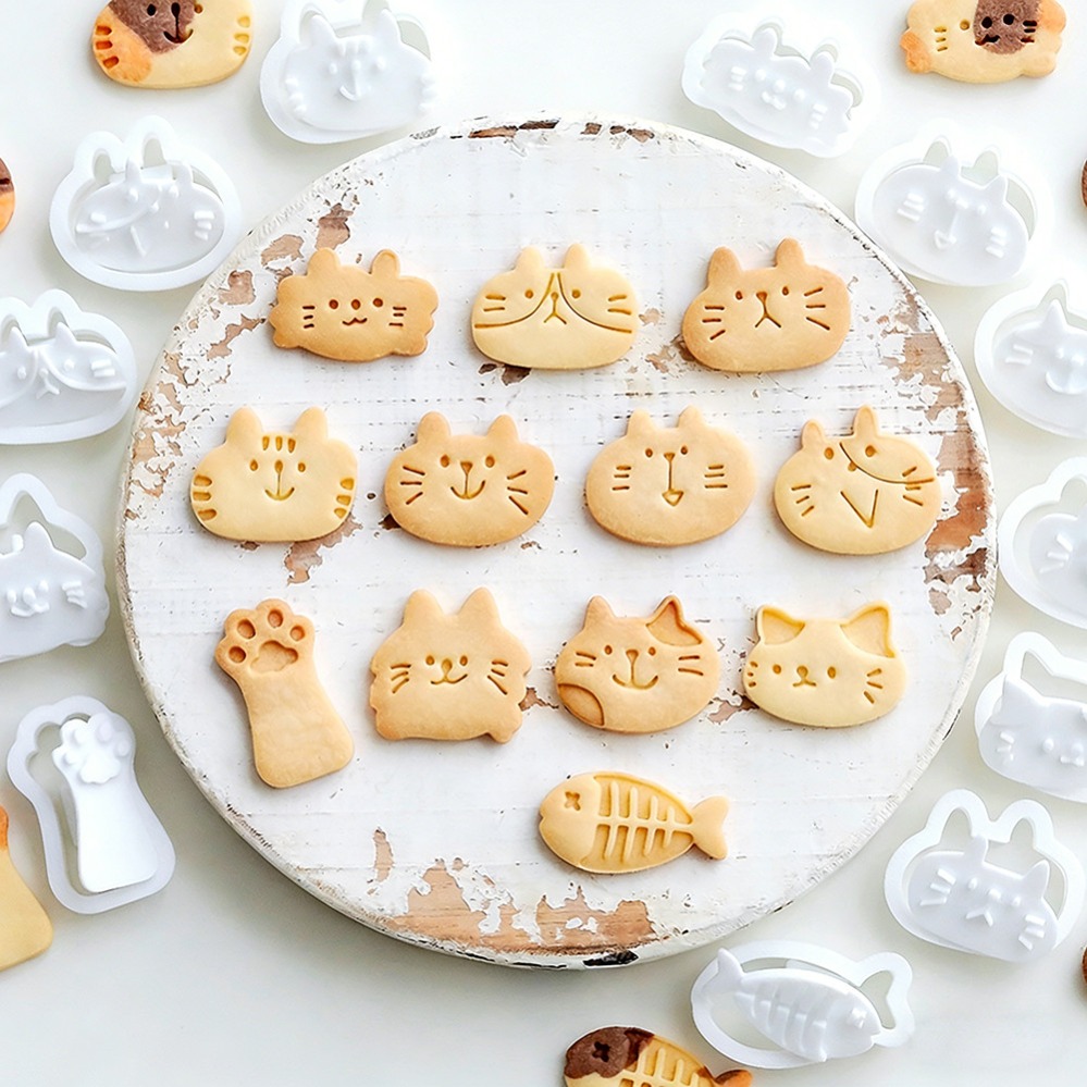 Kitchen Appliances Baking - แม่พิมพ์คุกกี้รูปแมวน่ารัก DIY อุปกรณ์ทำขนมสำหรับครัว