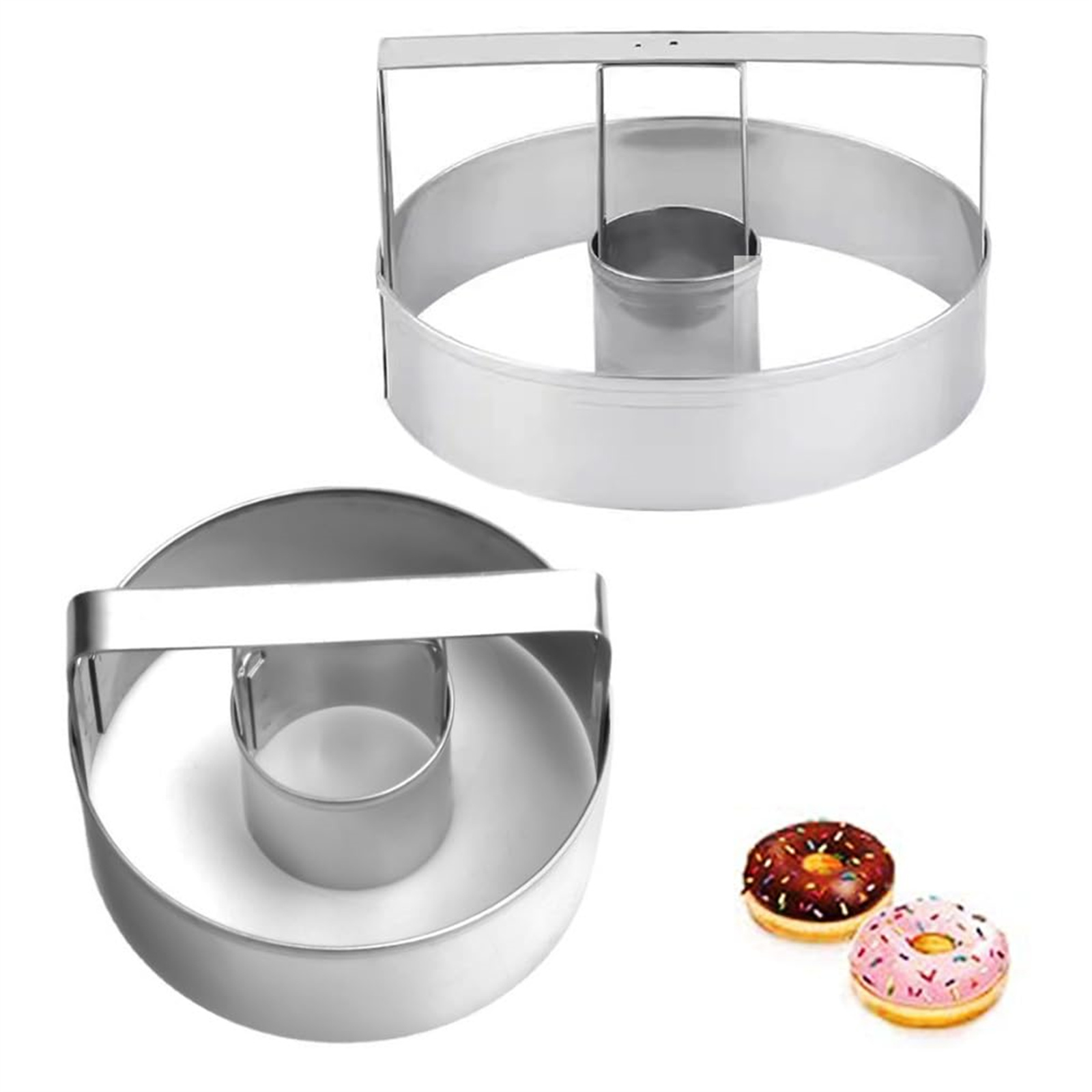 Kitchen Appliances Baking - เครื่องตัดคุกกี้สแตนเลส แม่พิมพ์โดนัททรงกลม สำหรับทำขนม ใช้งานได้ทุกวัน ทนทาน ใช้งานได้หลากหลาย