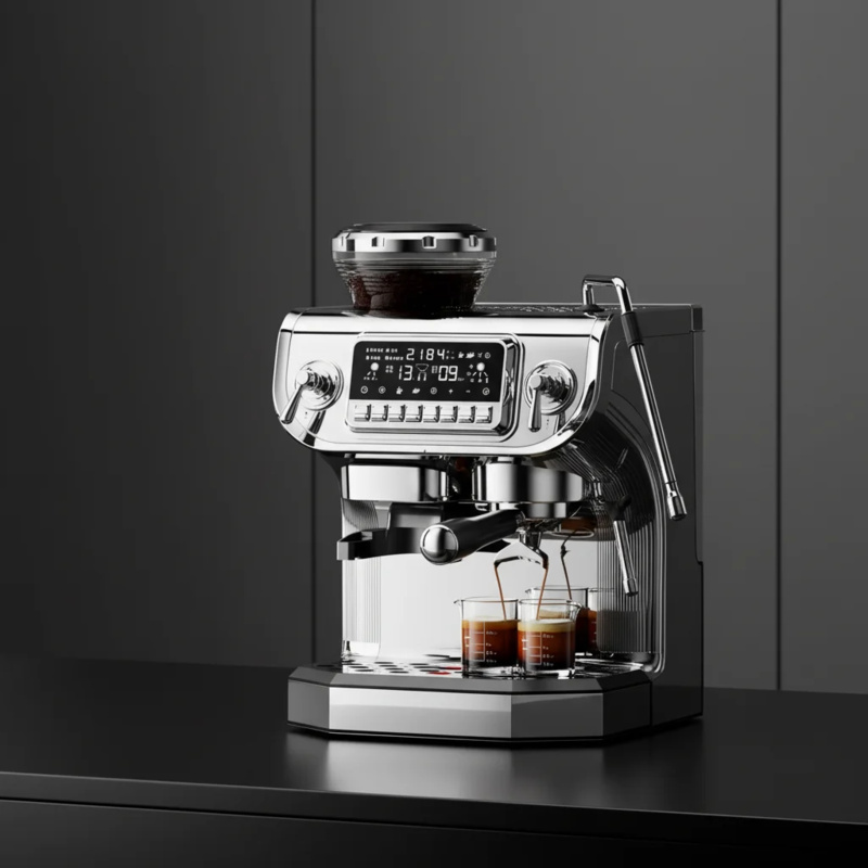 Milk Frother Automatic - เครื่องทำกาแฟเอสเพรสโซ่และคาปูชิโน่แบบอัตโนมัติ ระดับเชิงพาณิชย์ สำหรับห้องพักโรงแรม ทำจากสแตนเลสสตีล แรงดัน 15