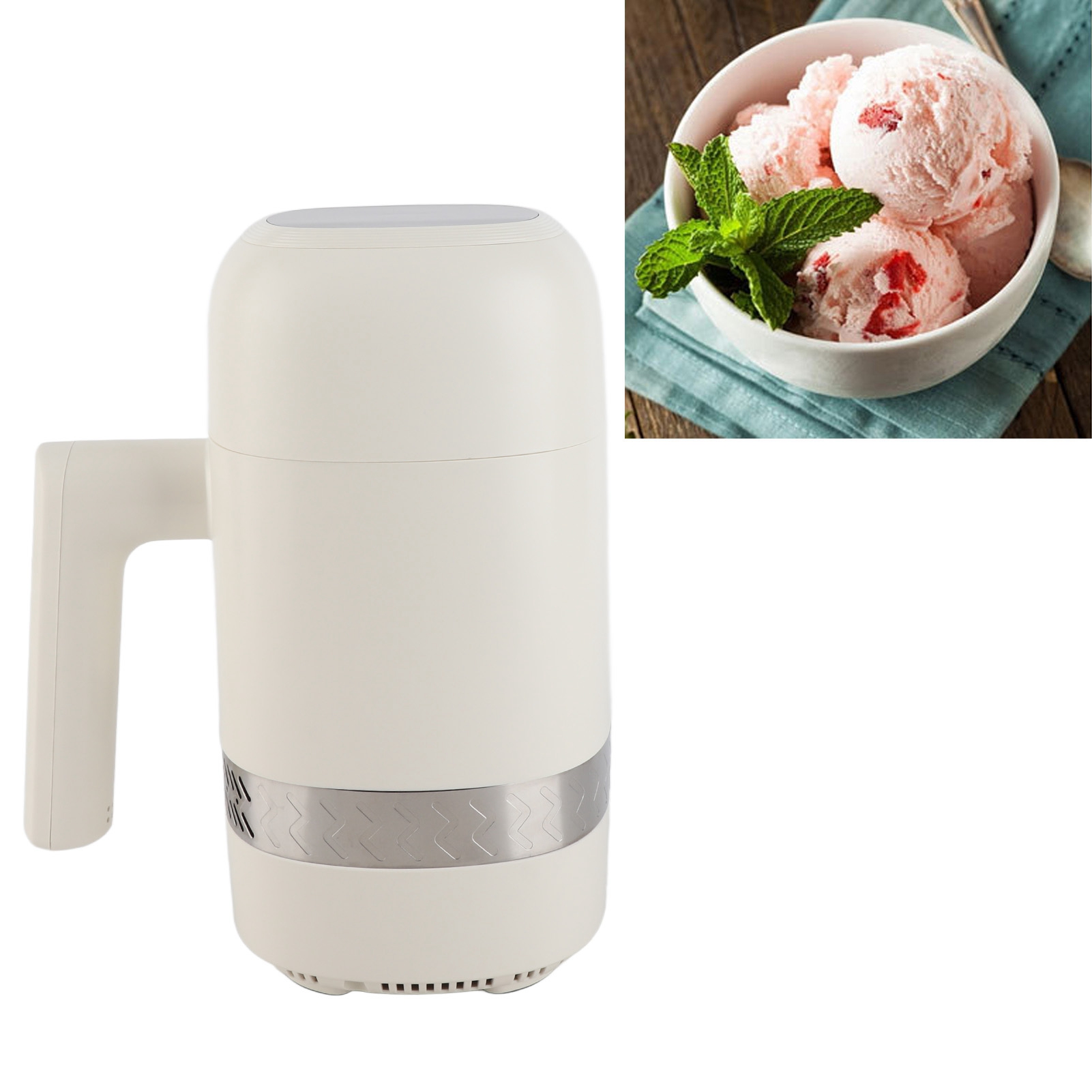 Kitchen Appliances You Need - เครื่องทำไอศกรีมดิจิตอล 300 มล. เครื่องทำโยเกิร์ตแช่แข็งอัตโนมัติ ไม่ต้องแช่แข็งล่วงหน้า เครื่องใช้ในครัว