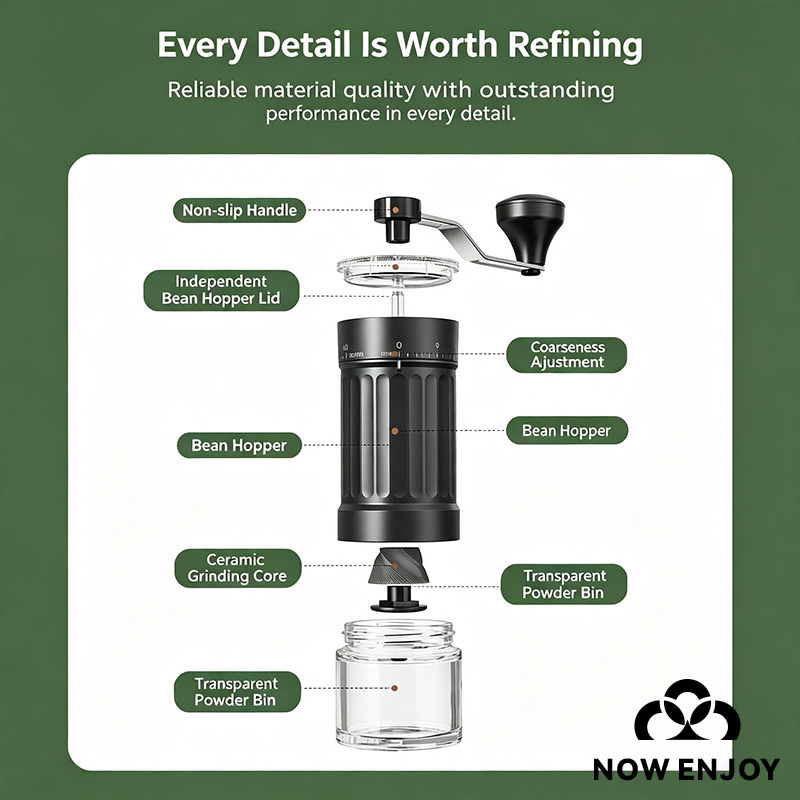 เพลิดเพลินกับเครื่องบดกาแฟแบบม - Coffee Grinder Burr บทวิจารณ์และราคา