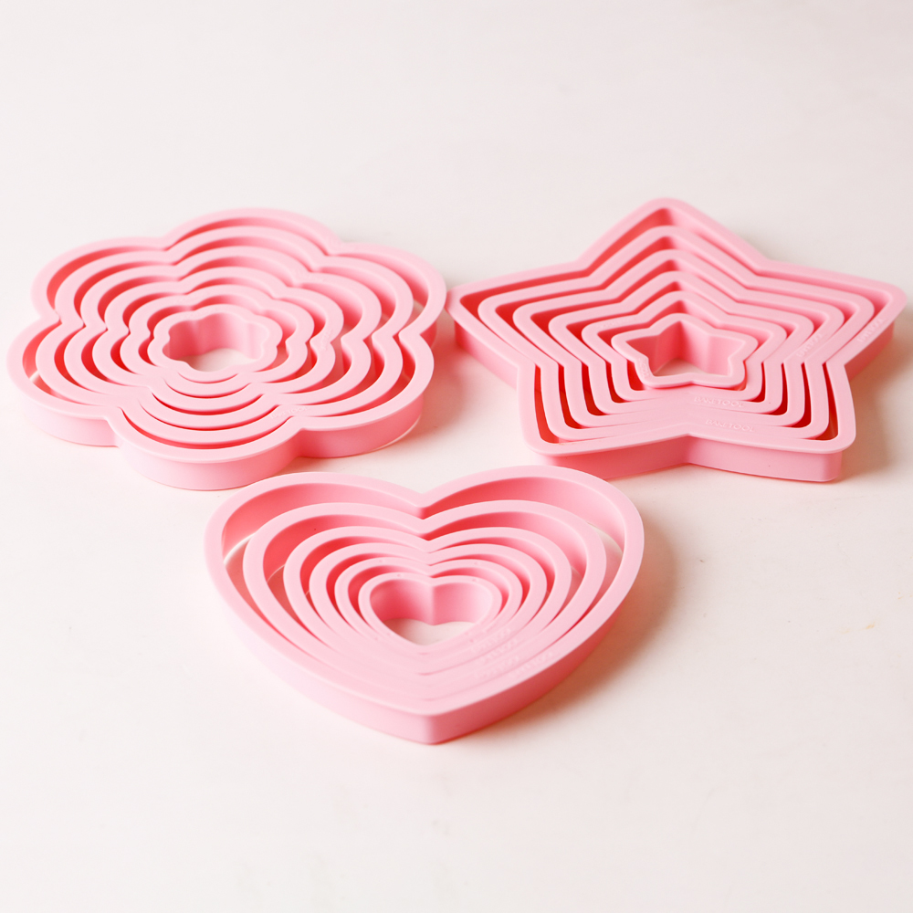 1 ชุด/3 ชุดหัวใจสีชมพู Star ดอ - Kitchen Appliances Baking บทวิจารณ์และราคา