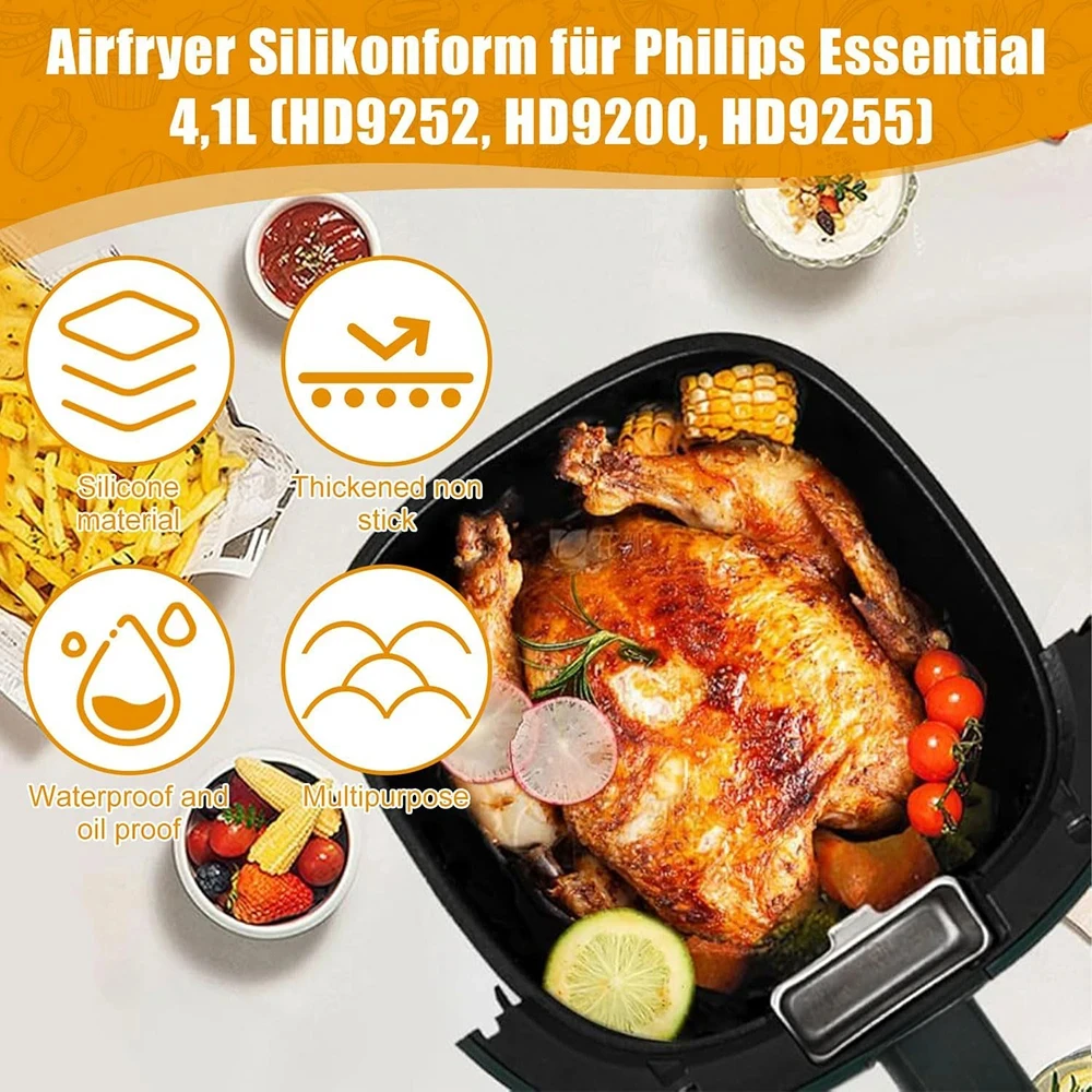 แม่พิมพ์ซิลิโคนสำหรับหม้อทอดไร - Air Fryer 5L Digital บทวิจารณ์และราคา