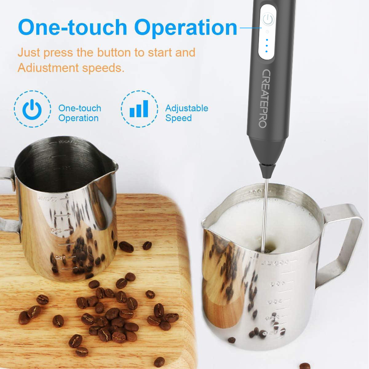 เครื่องตีฟองนมแบบชาร์จไฟได้ เค - Milk Frother Automatic บทวิจารณ์และราคา