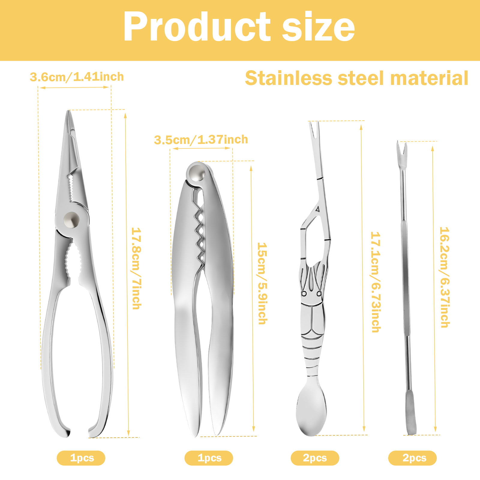 ชุดเครื่องมืออาหารทะเลสแตนเลส  - Kitchen Appliances Combo บทวิจารณ์และราคา