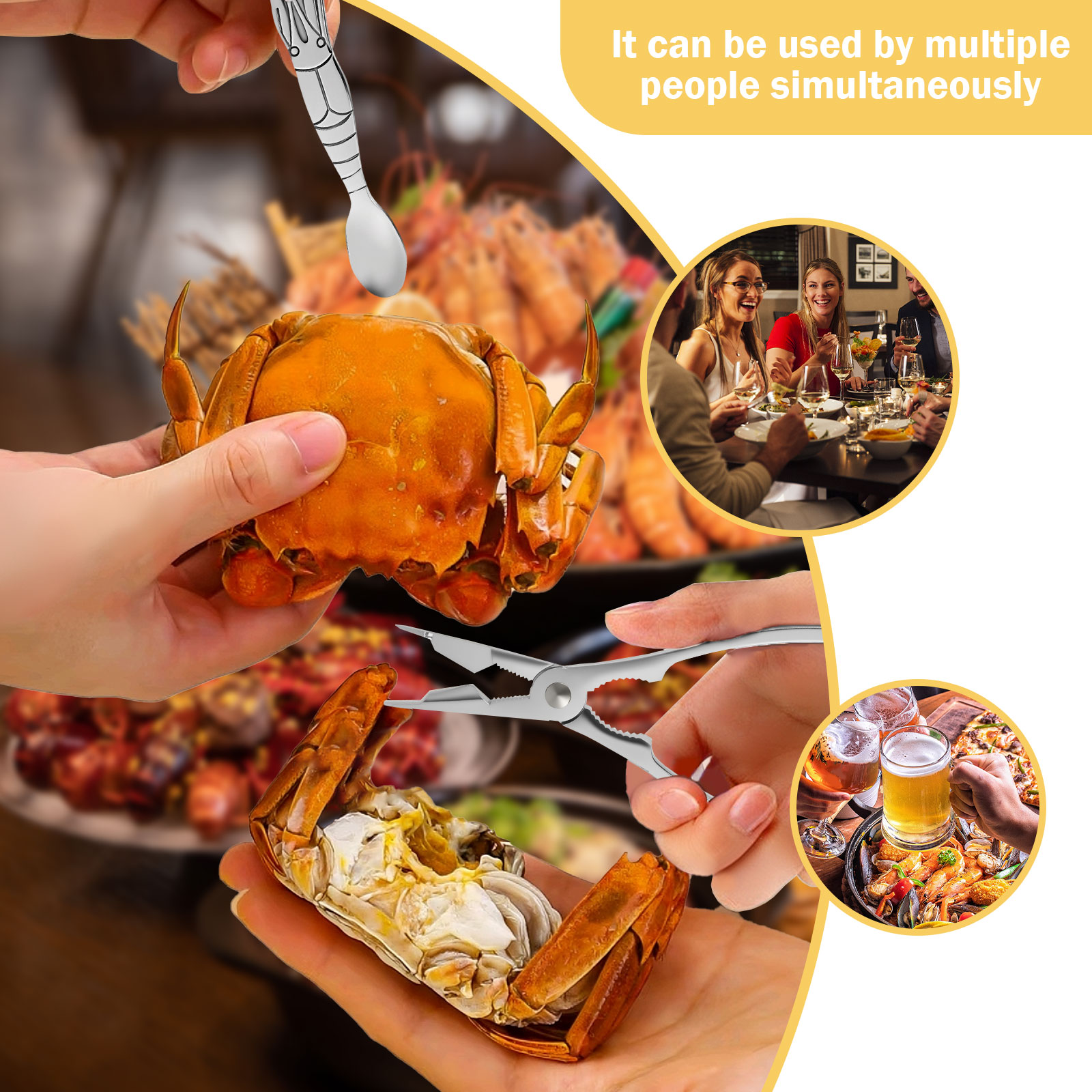 ชุดเครื่องมืออาหารทะเลสแตนเลส  - Kitchen Appliances Combo บทวิจารณ์และราคา