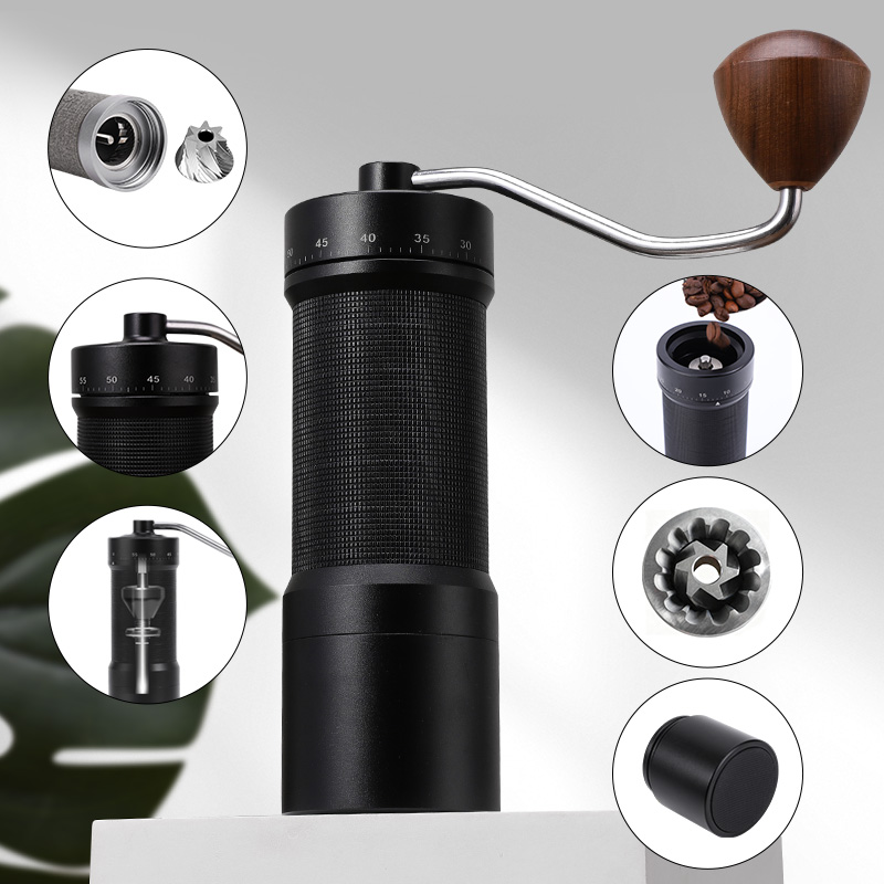 เครื่องบดกาแฟแบบมือหมุนแม่เหล็ - Coffee Grinder Burr บทวิจารณ์และราคา