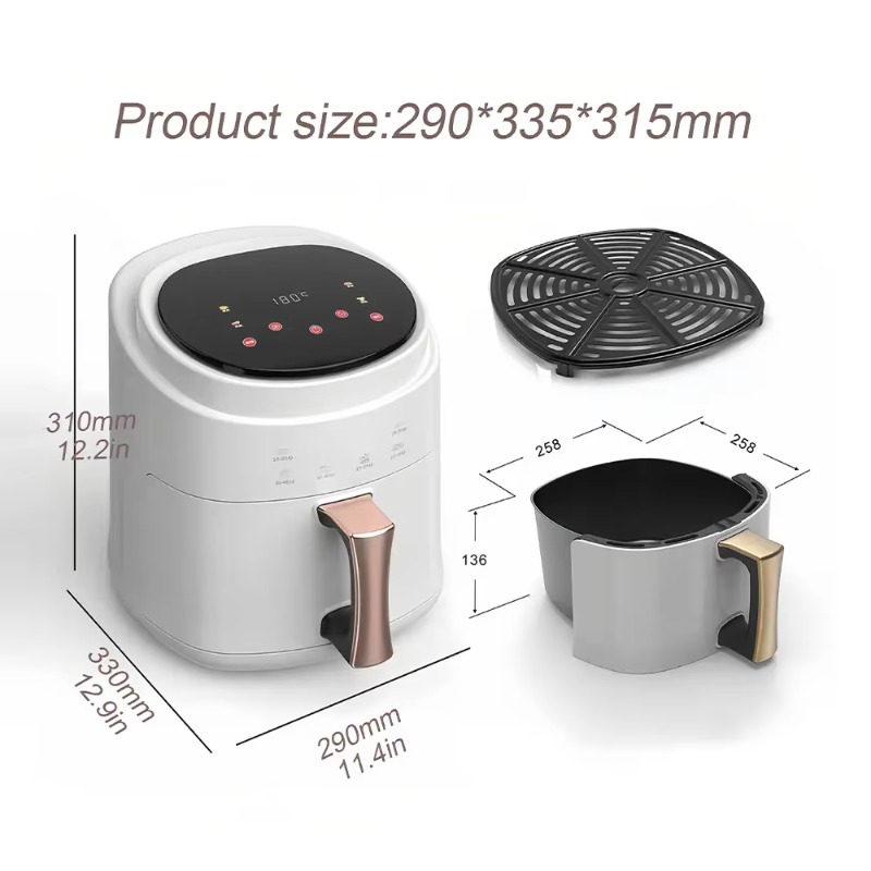 หม้อทอดไร้น้ำมันดิจิตอล 2800 ว - Air Fryer 5L Digital บทวิจารณ์และราคา