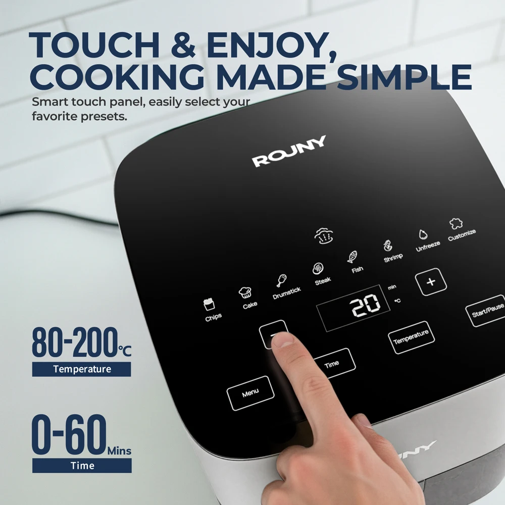 หม้อทอดไร้น้ำมันดิจิตอลพร้อมหน - Air Fryer 5L Digital บทวิจารณ์และราคา