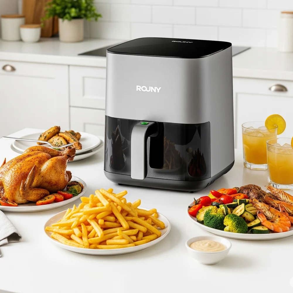 หม้อทอดไร้น้ำมันดิจิตอลพร้อมหน - Air Fryer 5L Digital บทวิจารณ์และราคา