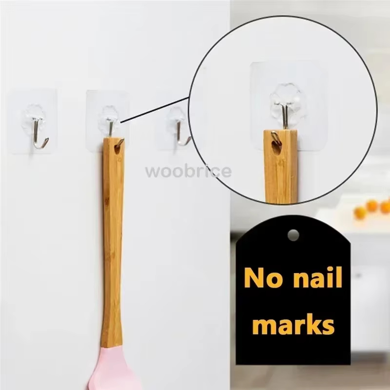 ตะขอติดผนังกาวใสทำจากสแตนเลส ท - Kitchen Appliances Rack บทวิจารณ์และราคา