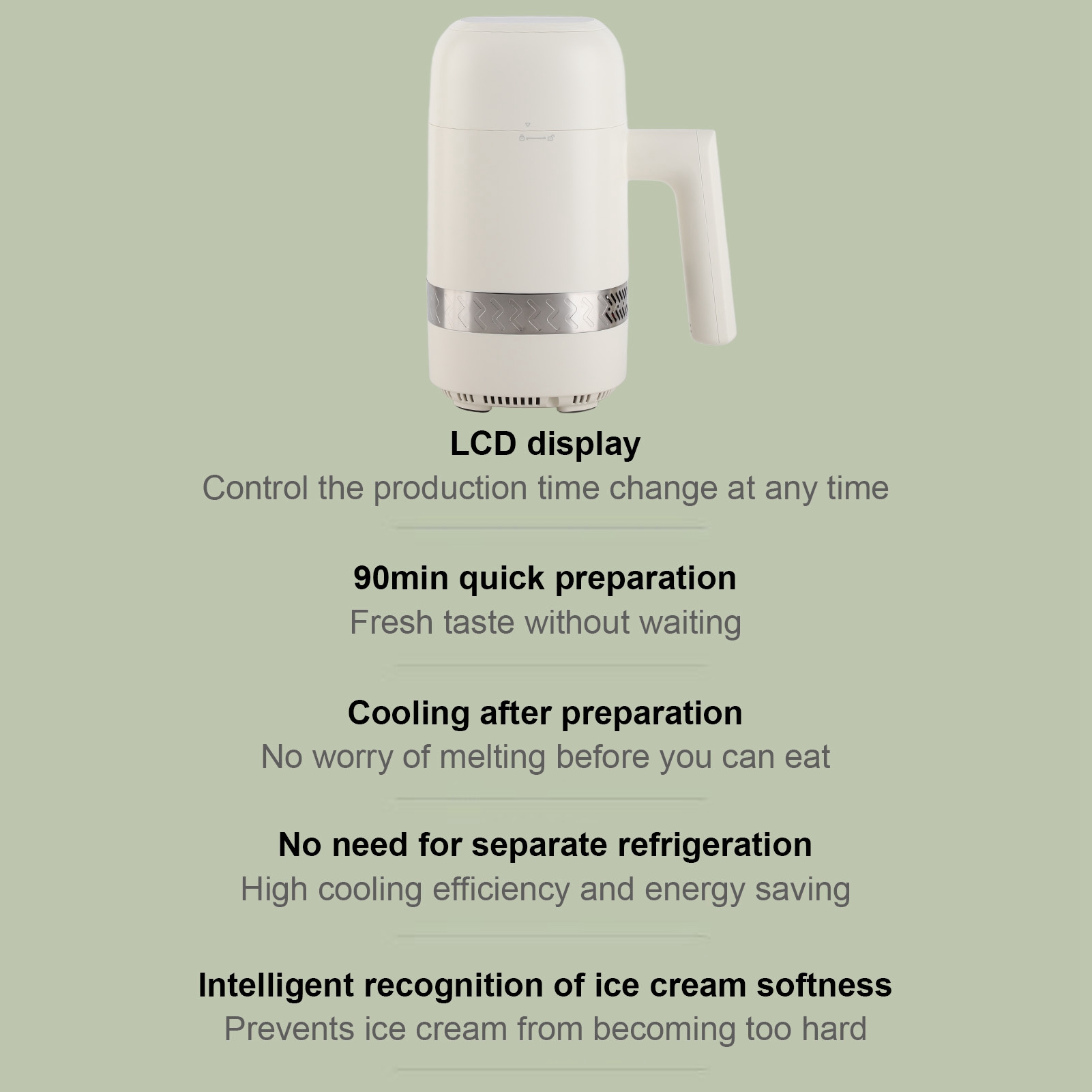 เครื่องทำไอศกรีมดิจิตอล 300 มล - Kitchen Appliances You Need บทวิจารณ์และราคา